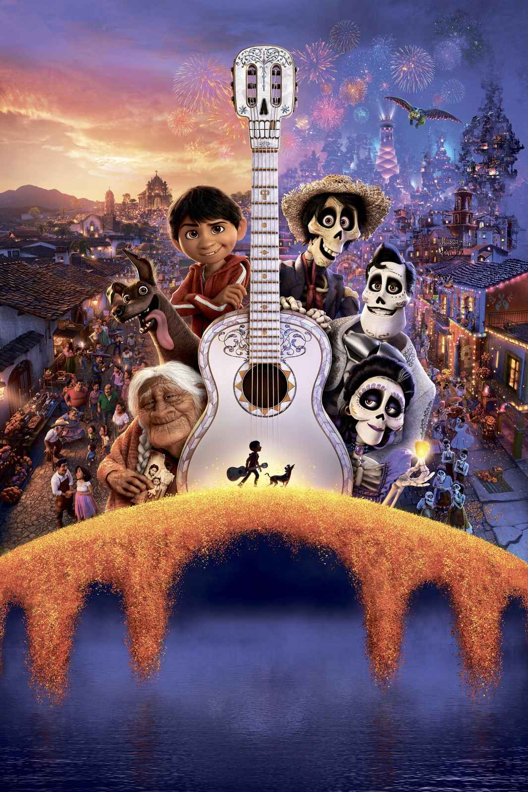 Vibrant Coco Guitar & Family Wall Art