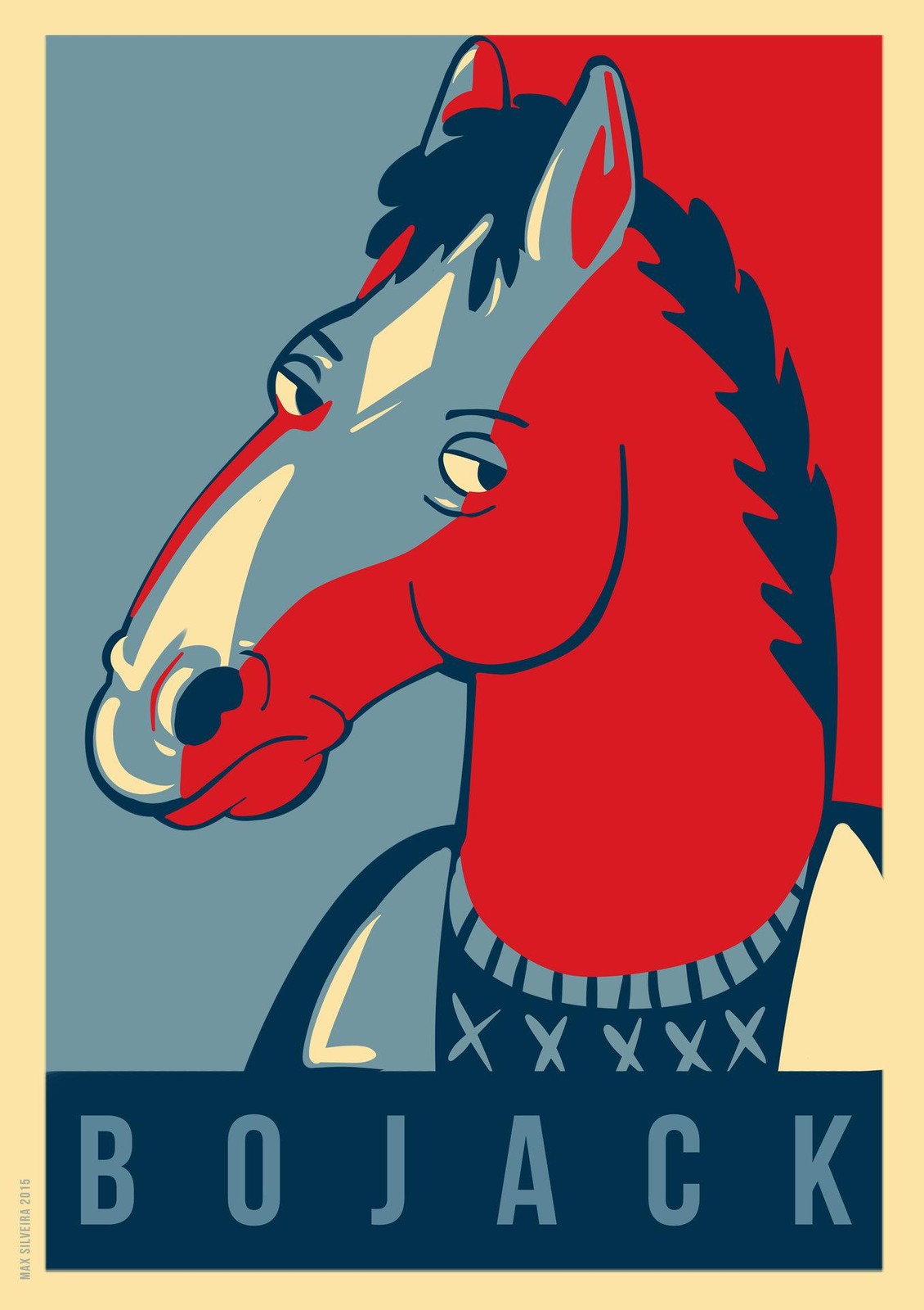 BoJack Horseman Obama Style Wall Art