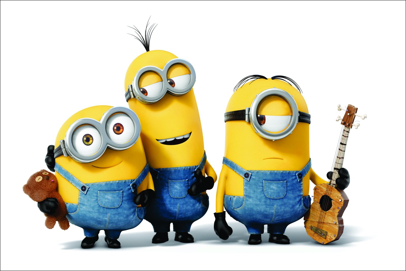 Fun Minions with Guitar & Teddy Bear Wall Art