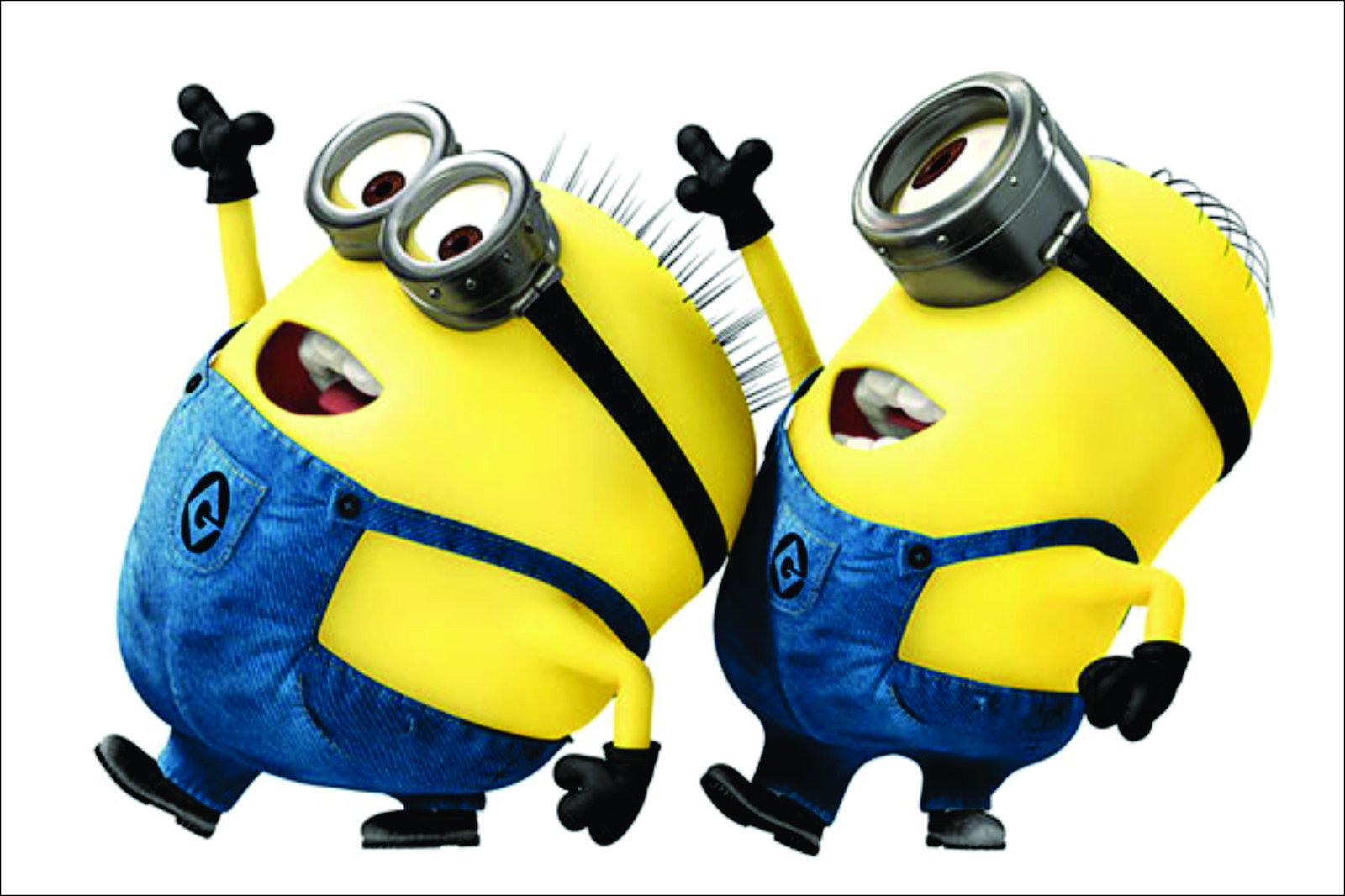 Fun Minion Duo Denim Bib Overalls Wall Art