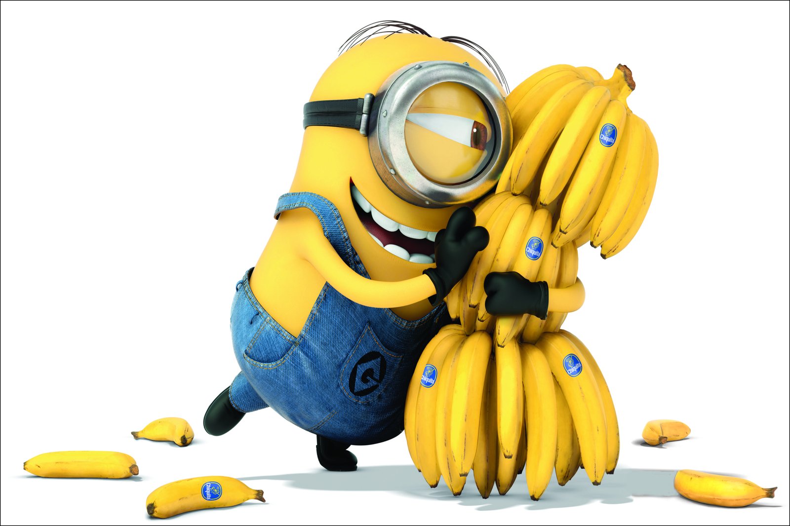 Happy Minion with Bananas Wall Art