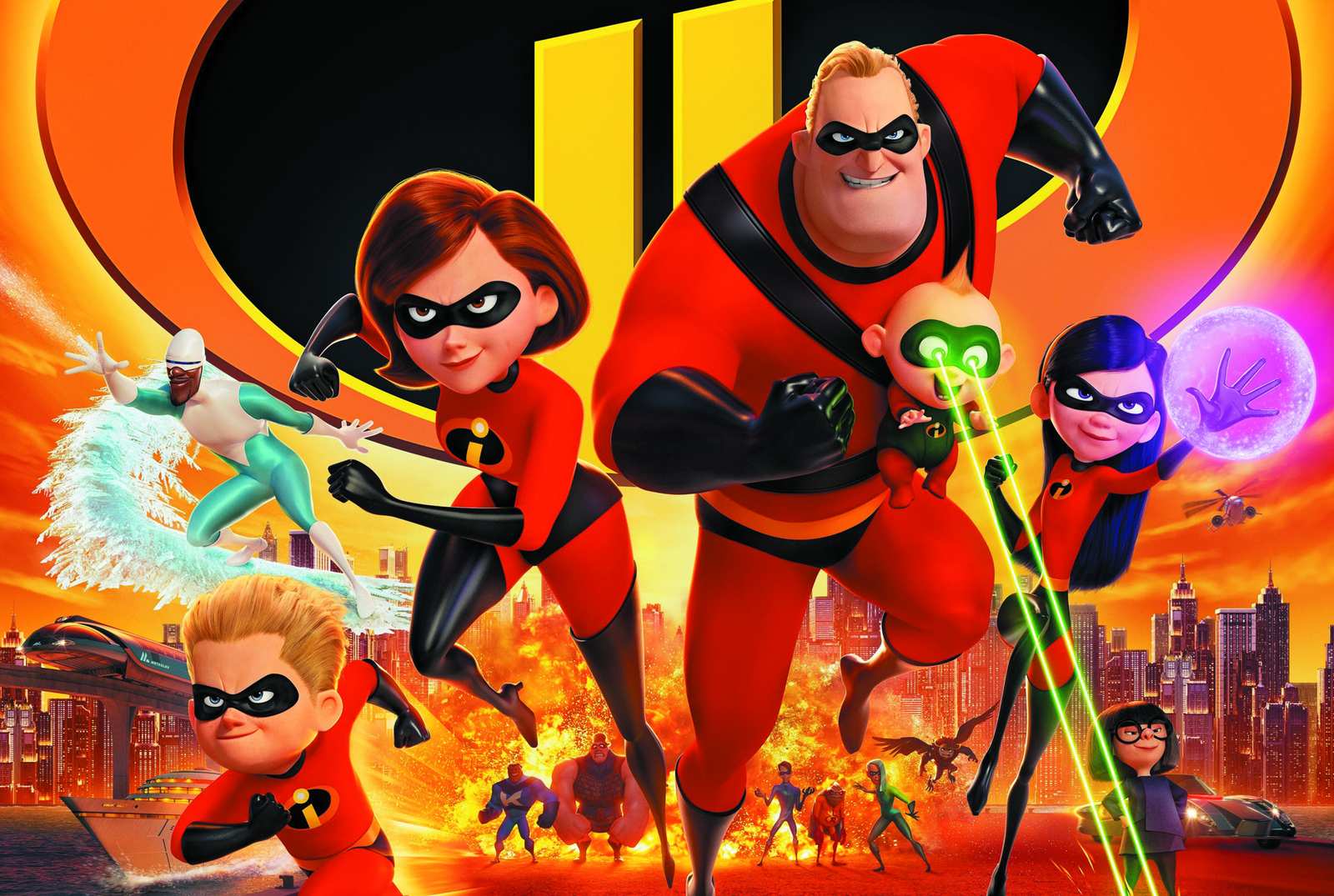 The Incredibles Family Action Wall Art