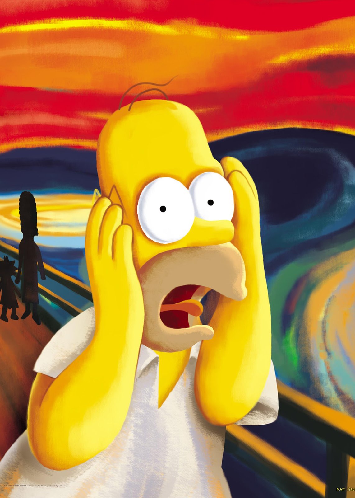 Funny Homer Scream Wall Art