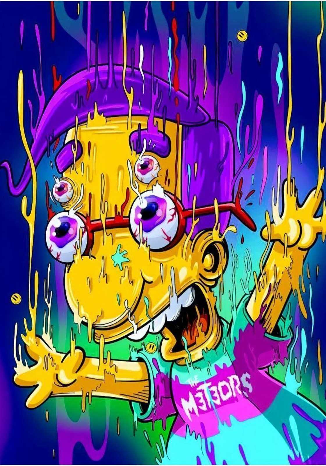Psychedelic Melting Character Wall Art