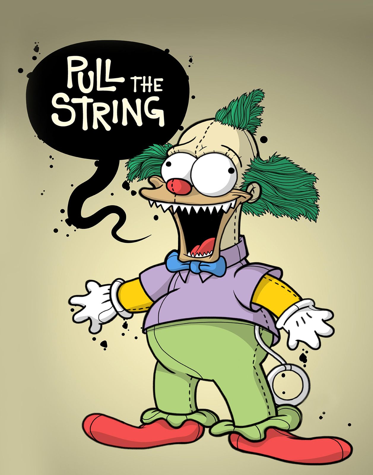 Krusty the Clown "Pull the String" Wall Art