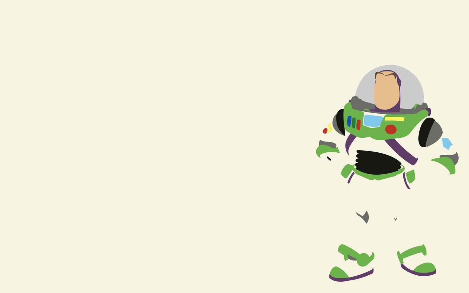 Buzz Lightyear Minimalist Retro Space Ranger Wall Art