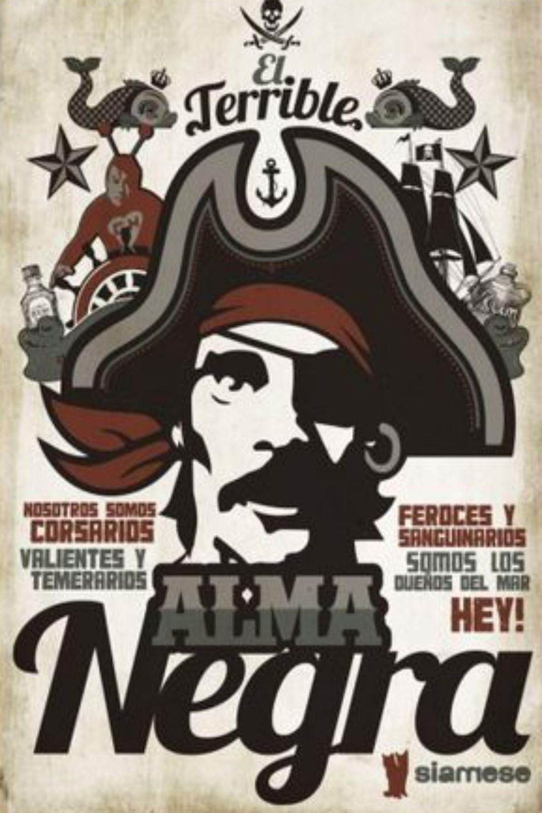 Vintage Pirate "Alma Negra" Wall Art