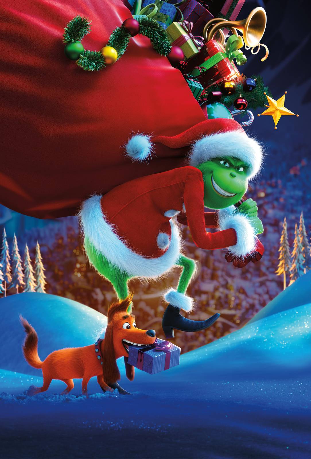 Whimsical Grinch & Max Christmas Wall Art