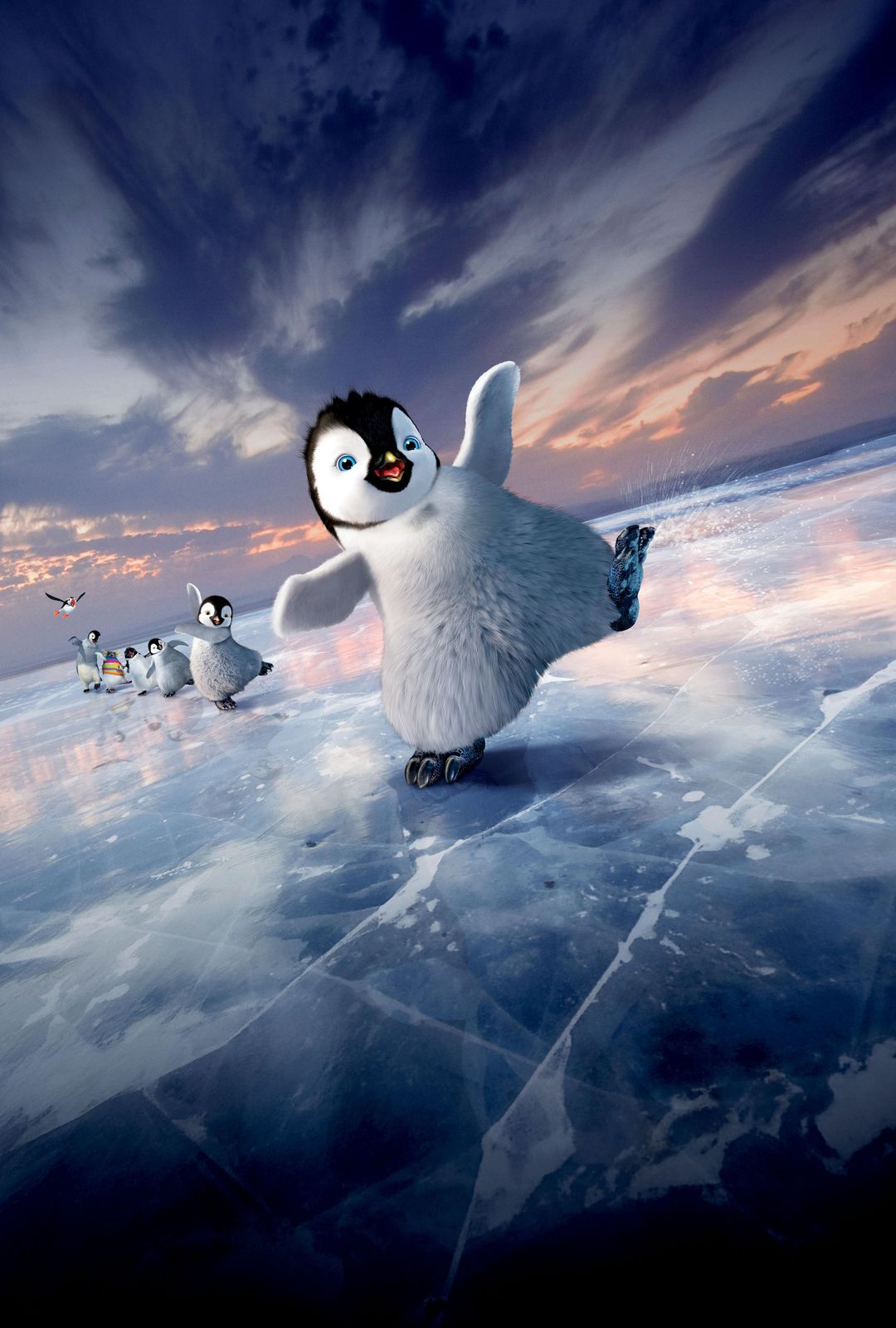 Happy Feet Penguin Ice Skating Wall Art