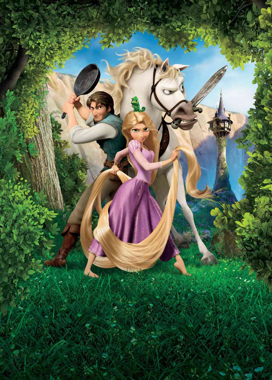 Tangled Adventure Rapunzel Flynn Rider Horse Wall Art