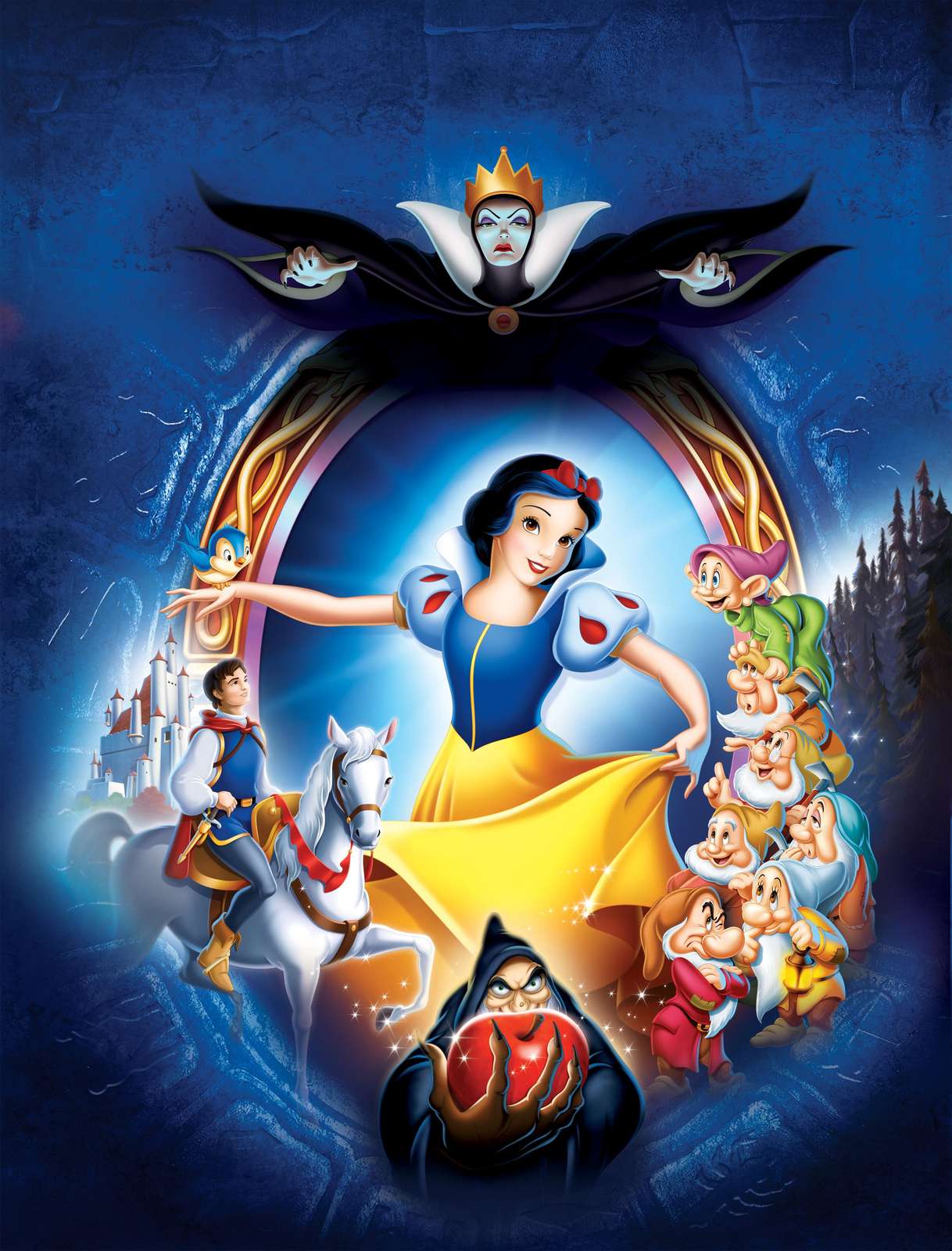 Enchanting Snow White & Dwarfs Wall Art