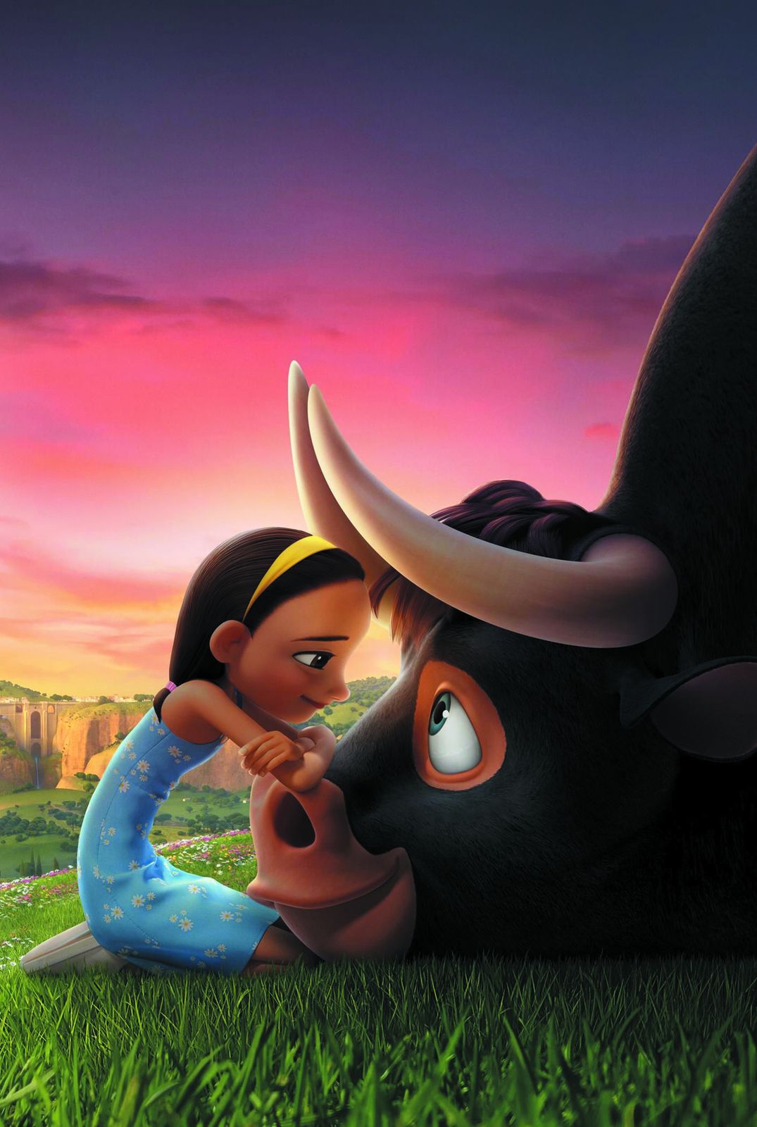 Heartwarming Bull & Girl Embrace Wall Art