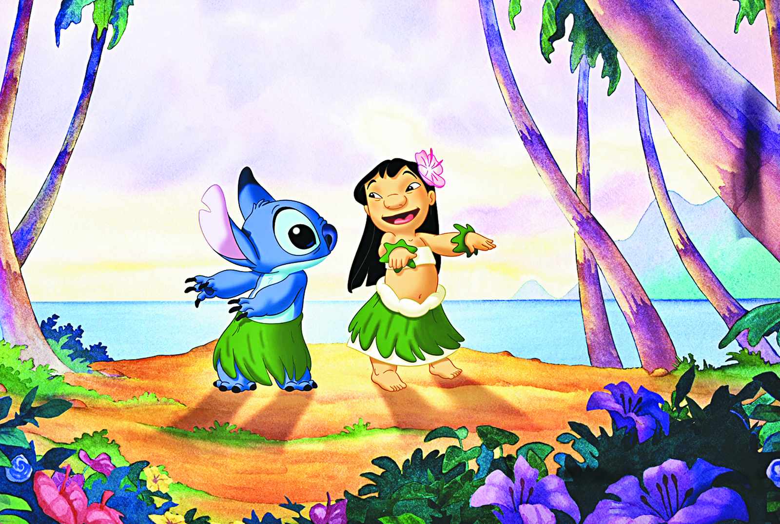 Lilo & Stitch Hula Beach Wall Art