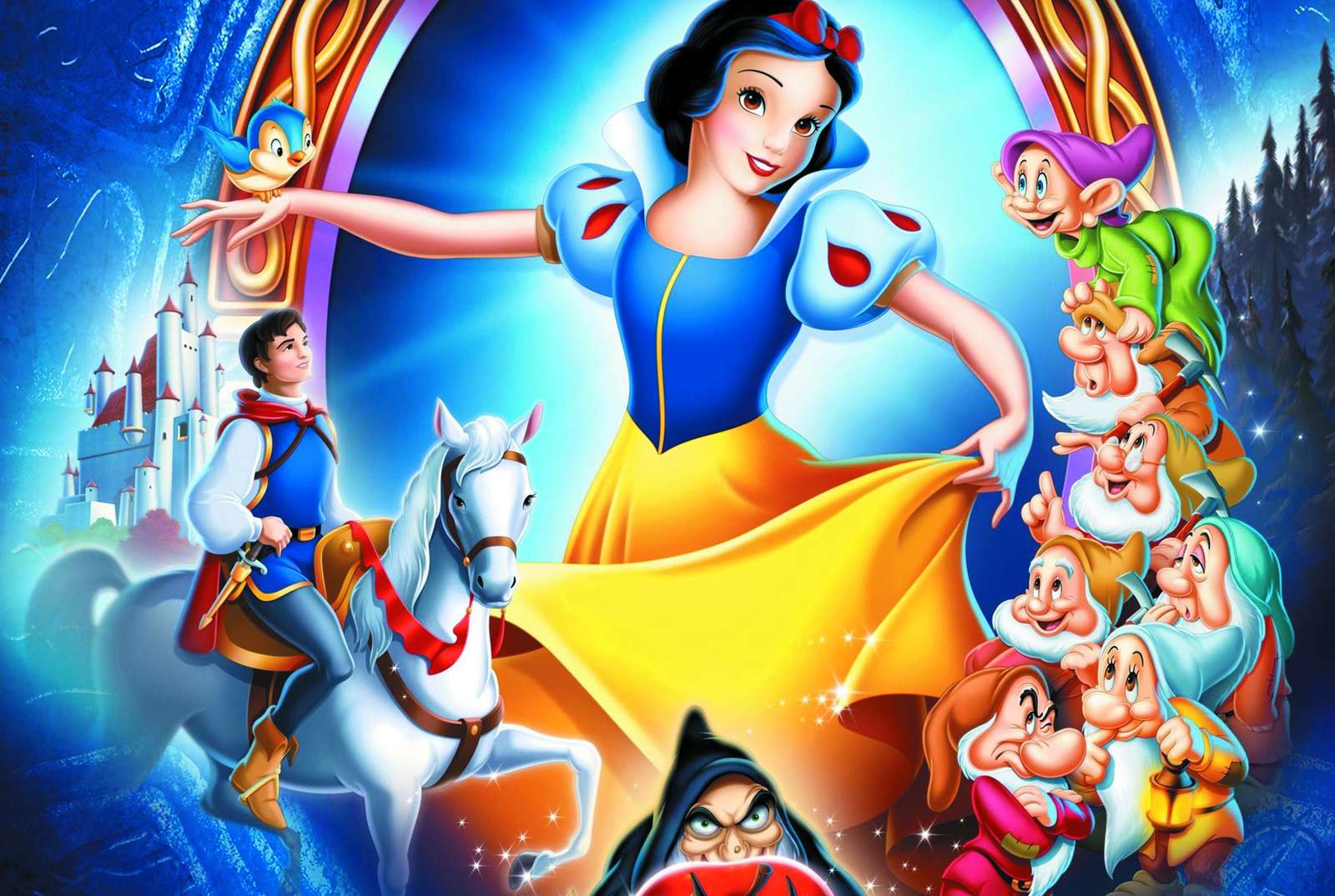 Enchanted Snow White & Dwarfs Wall Art