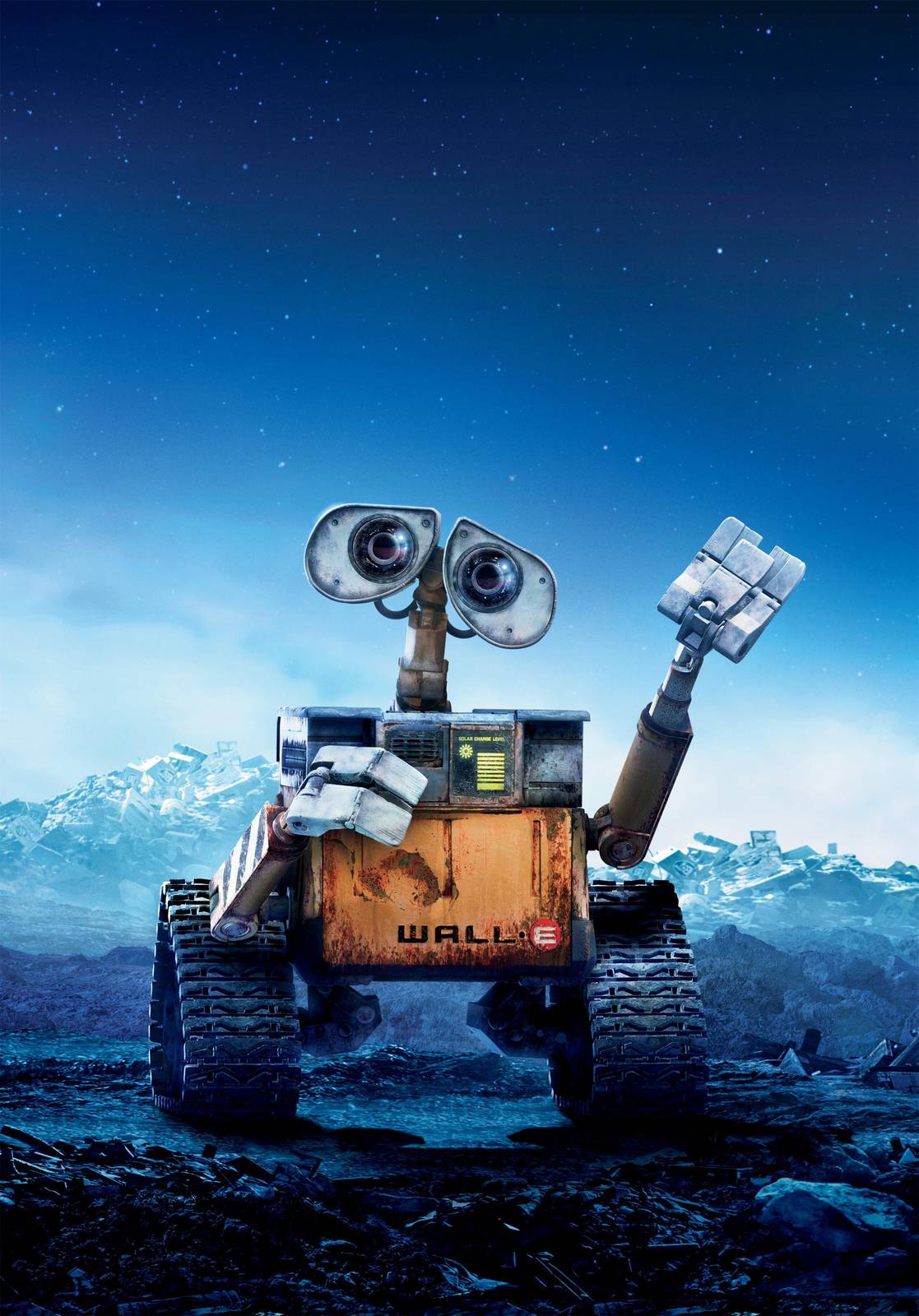 Cute WALL-E Robot Starry Night Wall Art