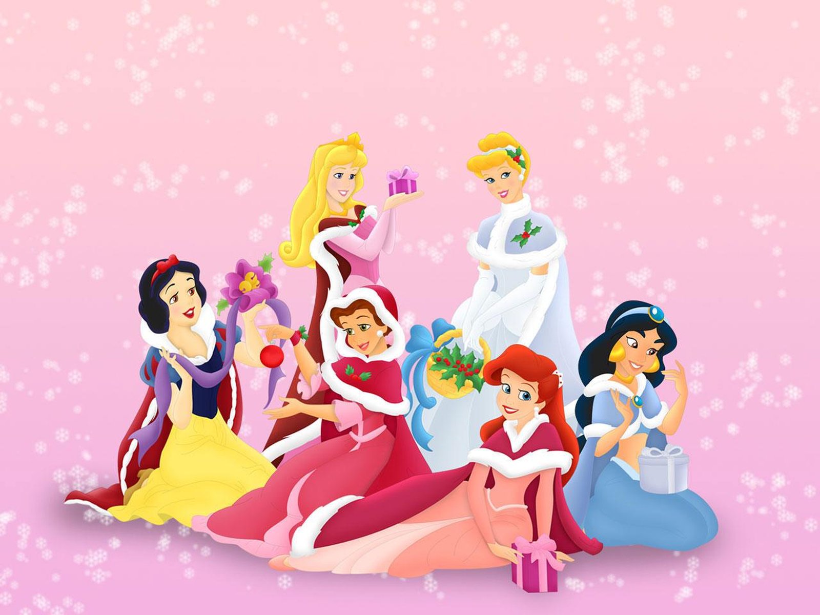 Magical Disney Princesses Winter Holiday Wall Art