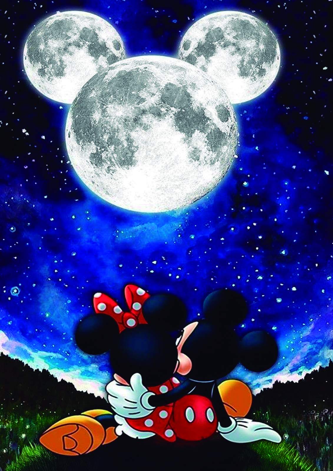 Mickey & Minnie Moonlit Kiss Wall Art