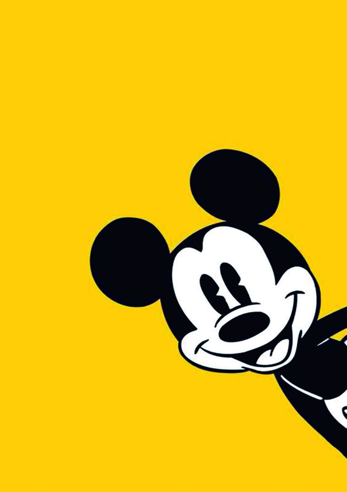 Mickey Mouse Pop Art Yellow Wall Art