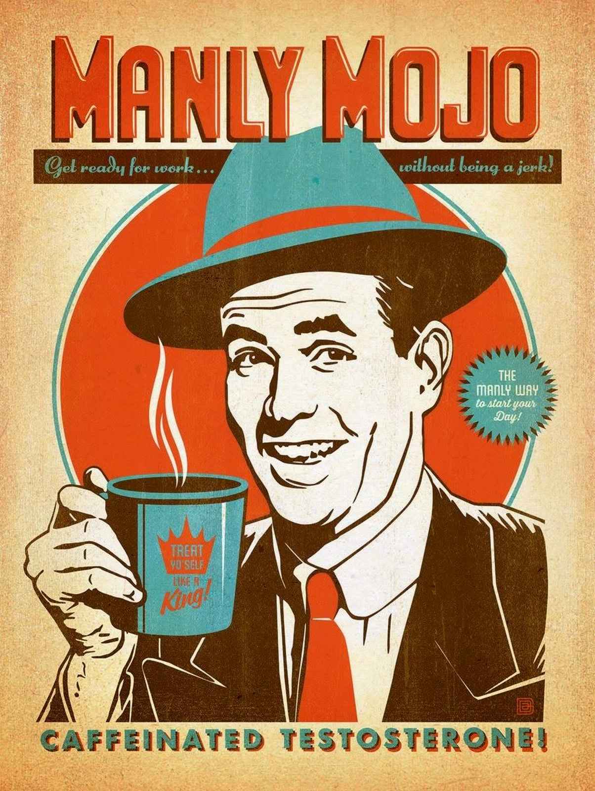 Manly Mojo Retro Wall Art Wall Art