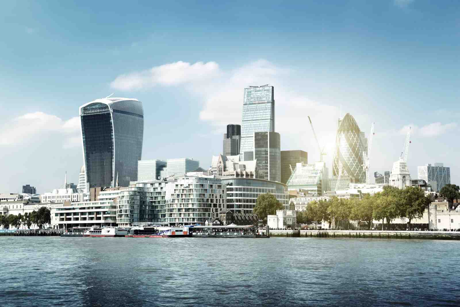 London Skyline River View Wall Art