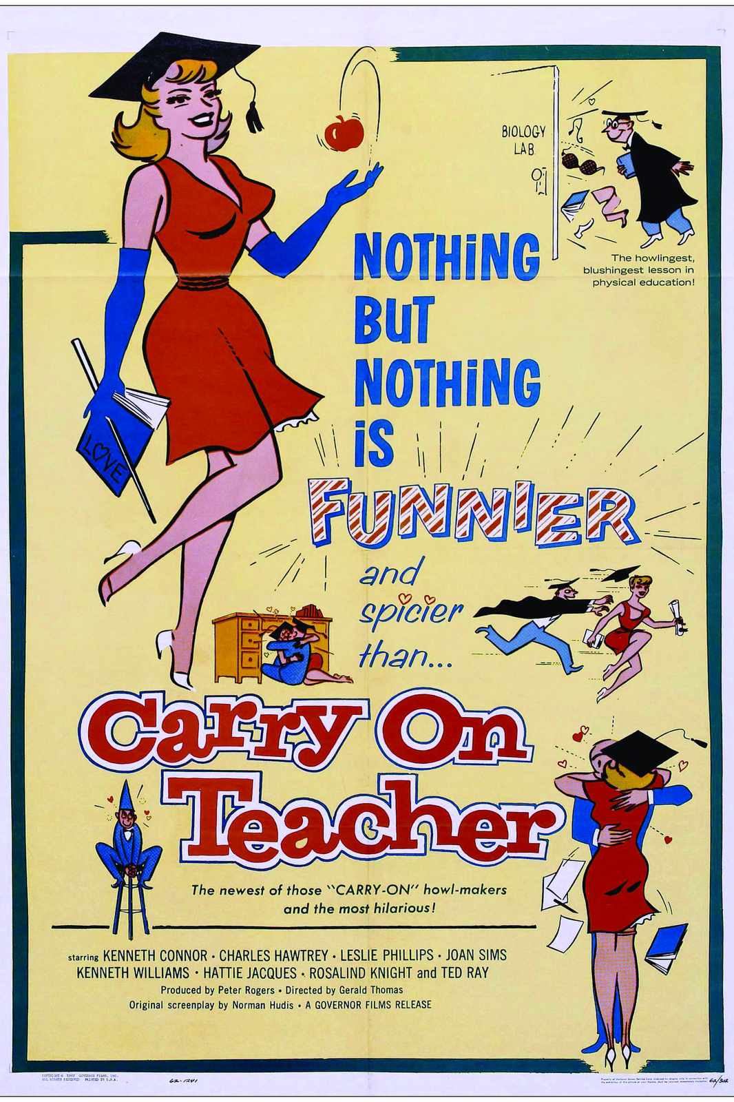 Carry On Teacher Vintage Movie Poster Wall Art