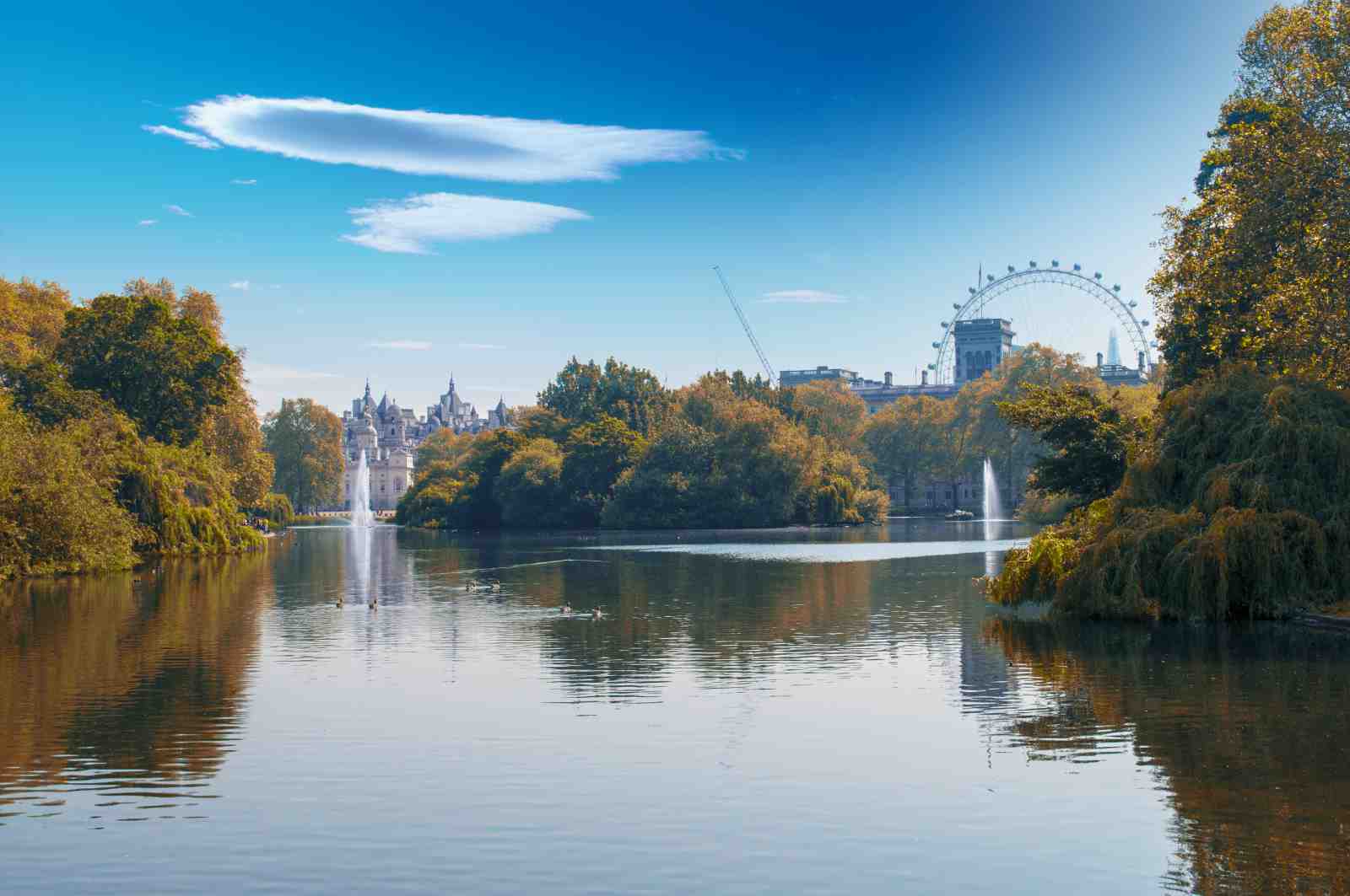 Serene London Park Lake Wall Art