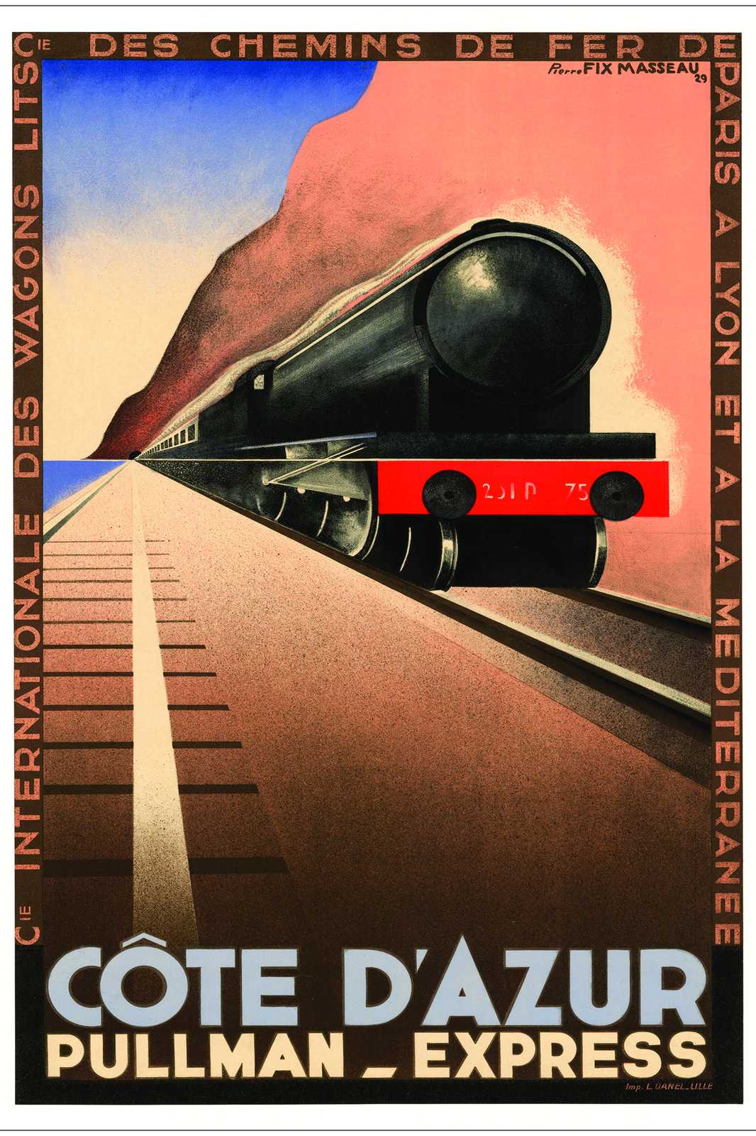 Vintage Train Poster Côte d'Azur Pullman Express Wall Art