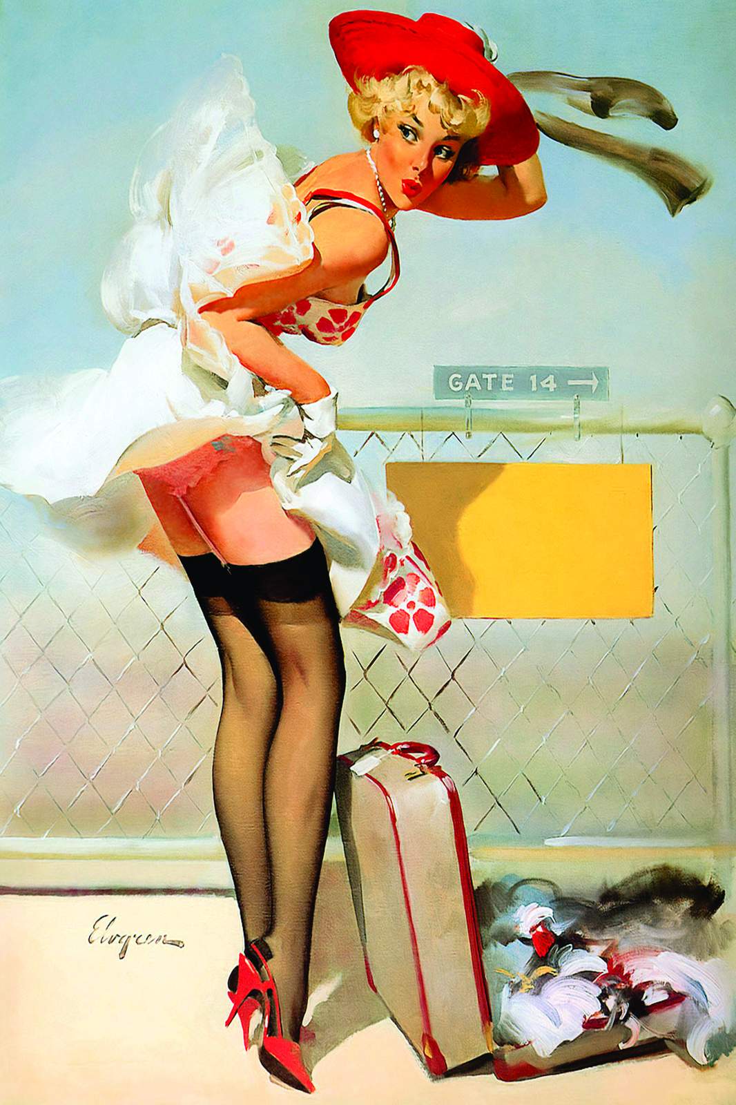 Vintage Glamour Travel Pin-Up Wall Art