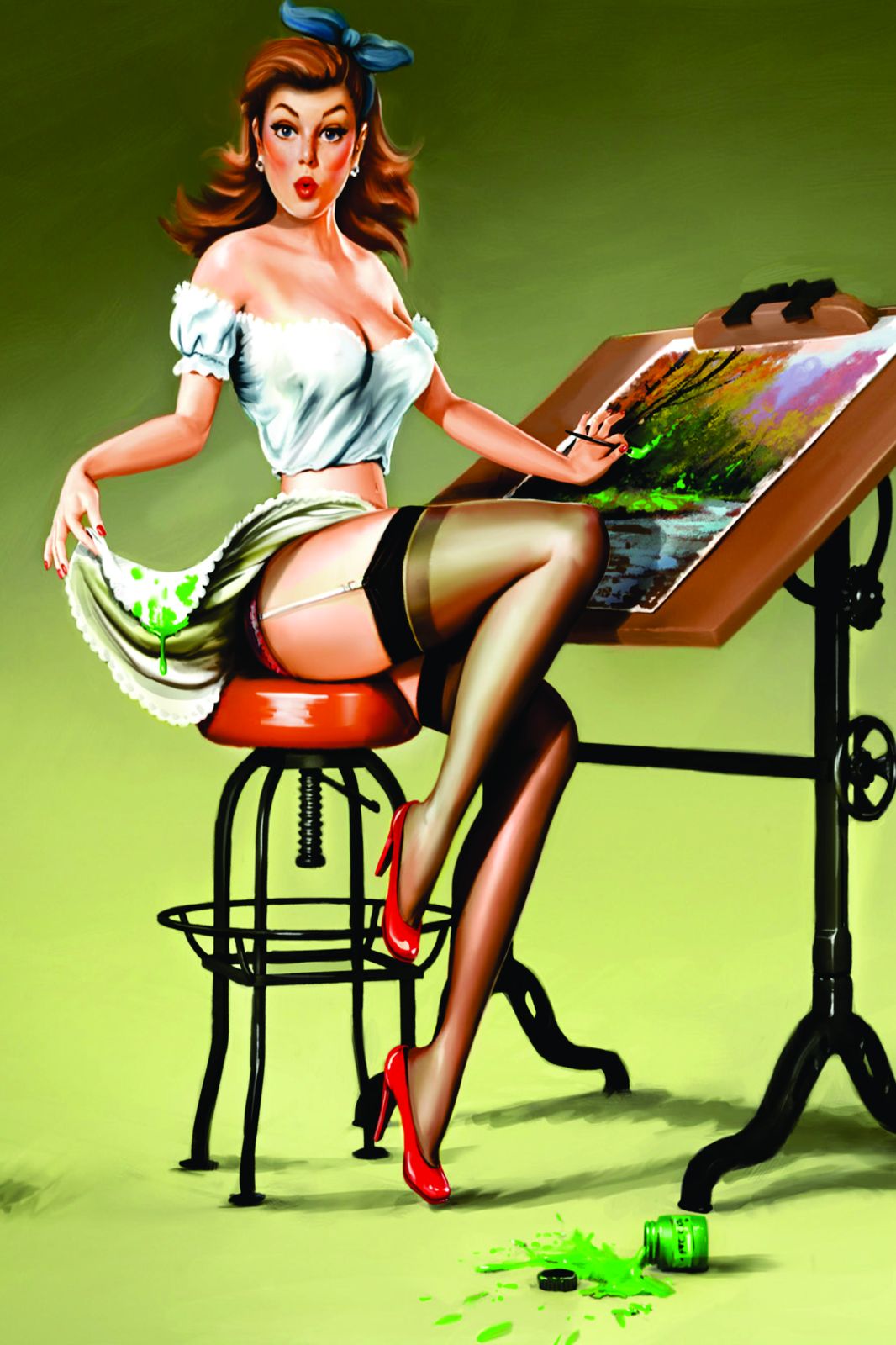 Retro Art Model Painting Wall Art