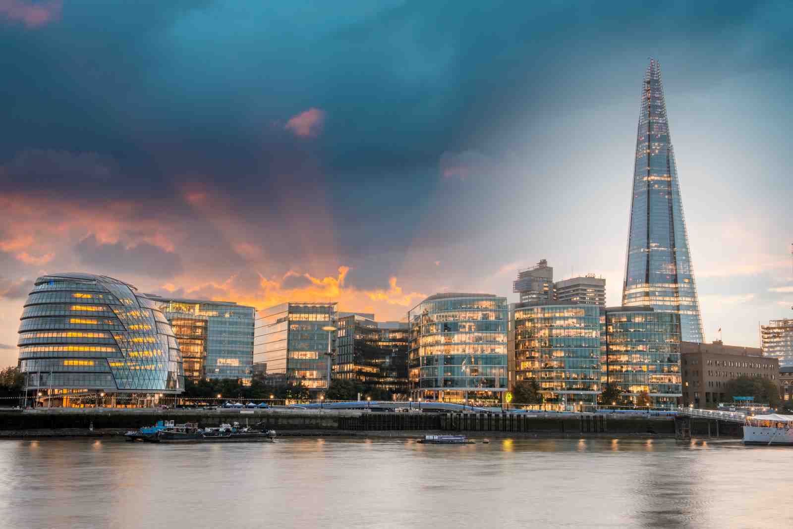 London Skyline at Sunset Wall Art