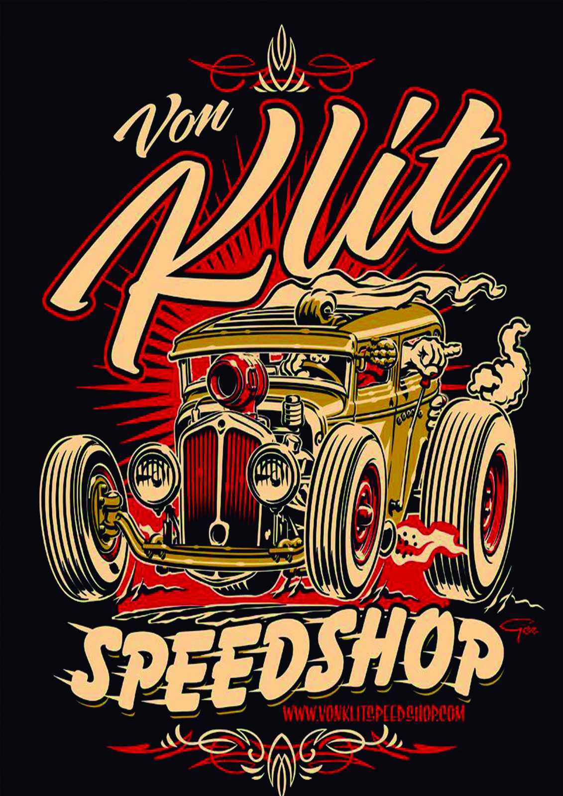 Hot Rod Speedshop Von Klít Wall Art