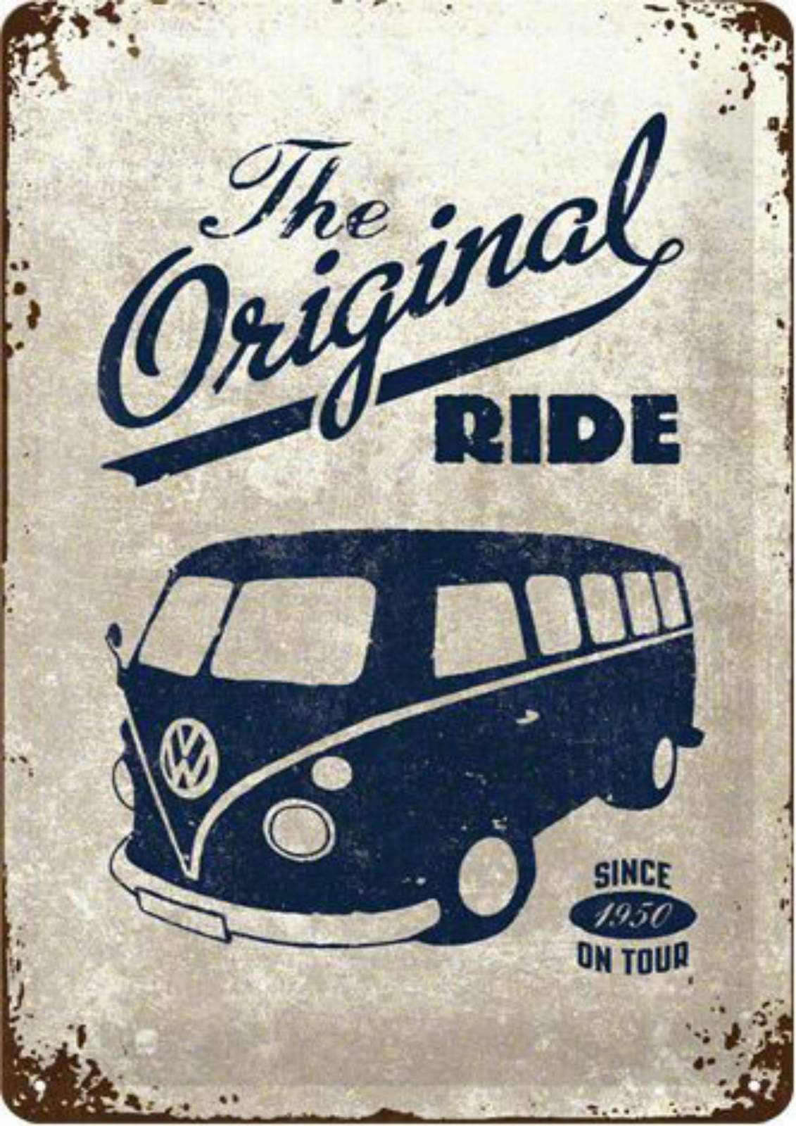 Vintage VW Bus 'Original Ride' Wall Art