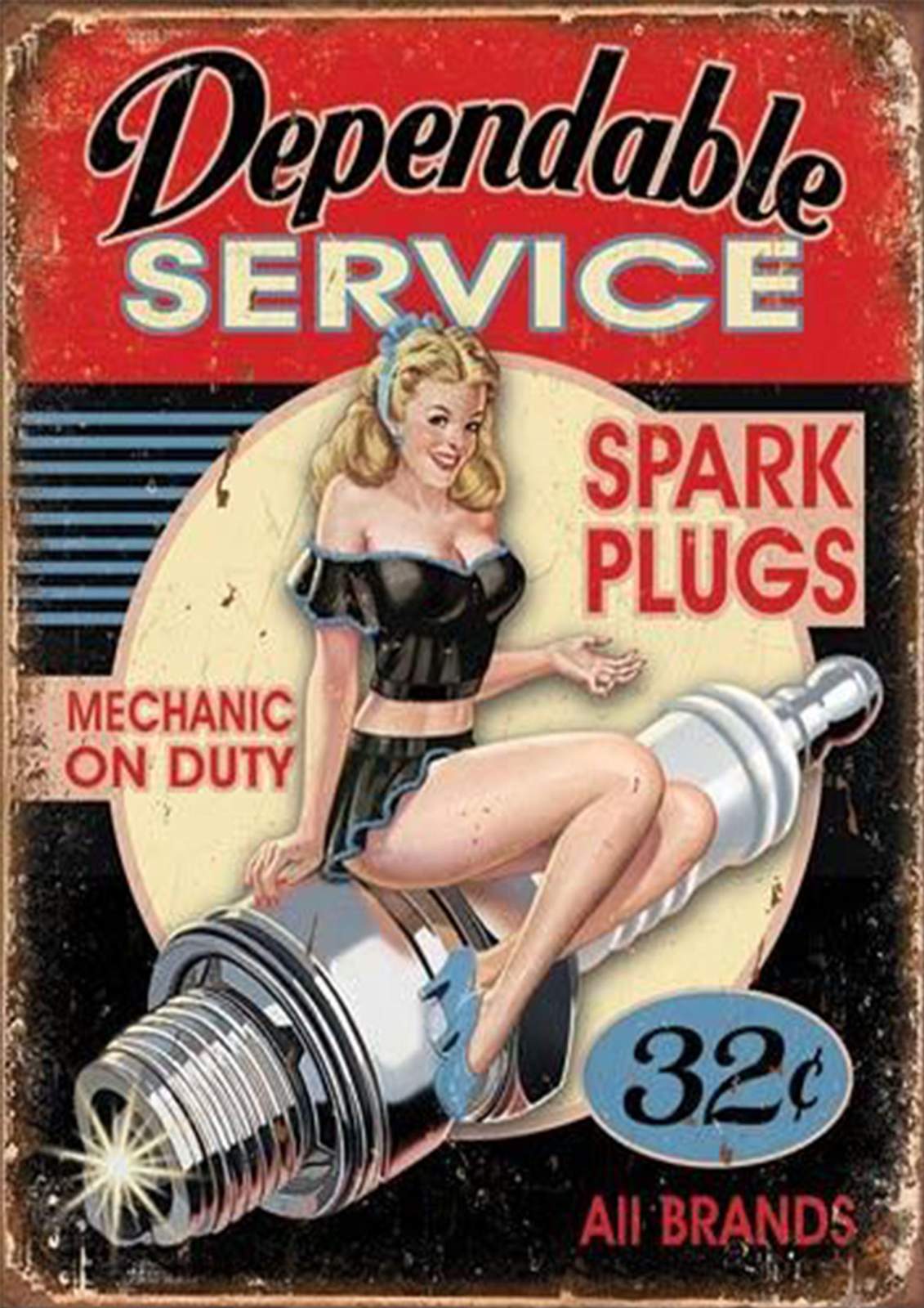 Dependable Spark Plugs Pin-Up Wall Art