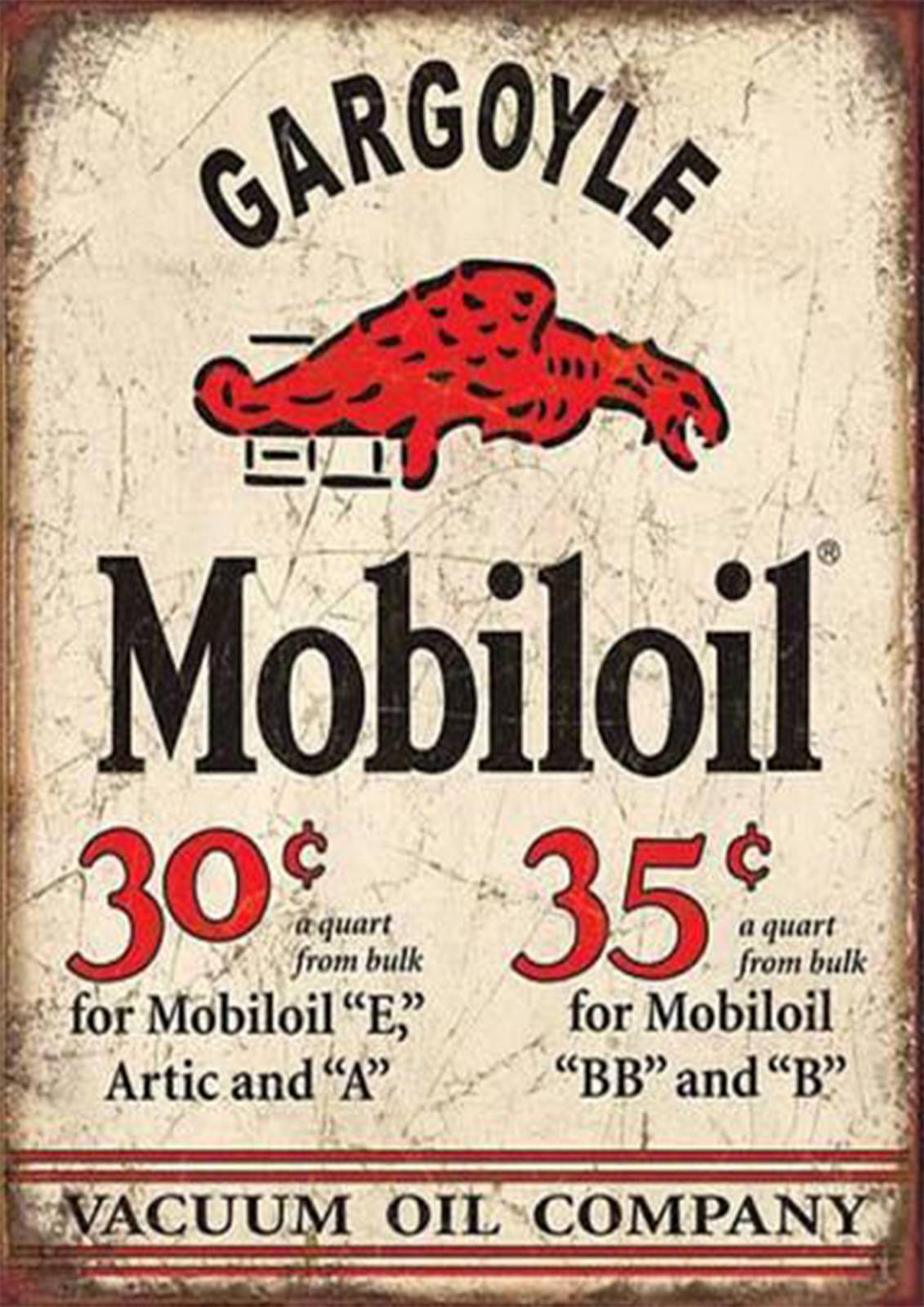 Vintage Gargoyle Mobiloil Art Wall Art