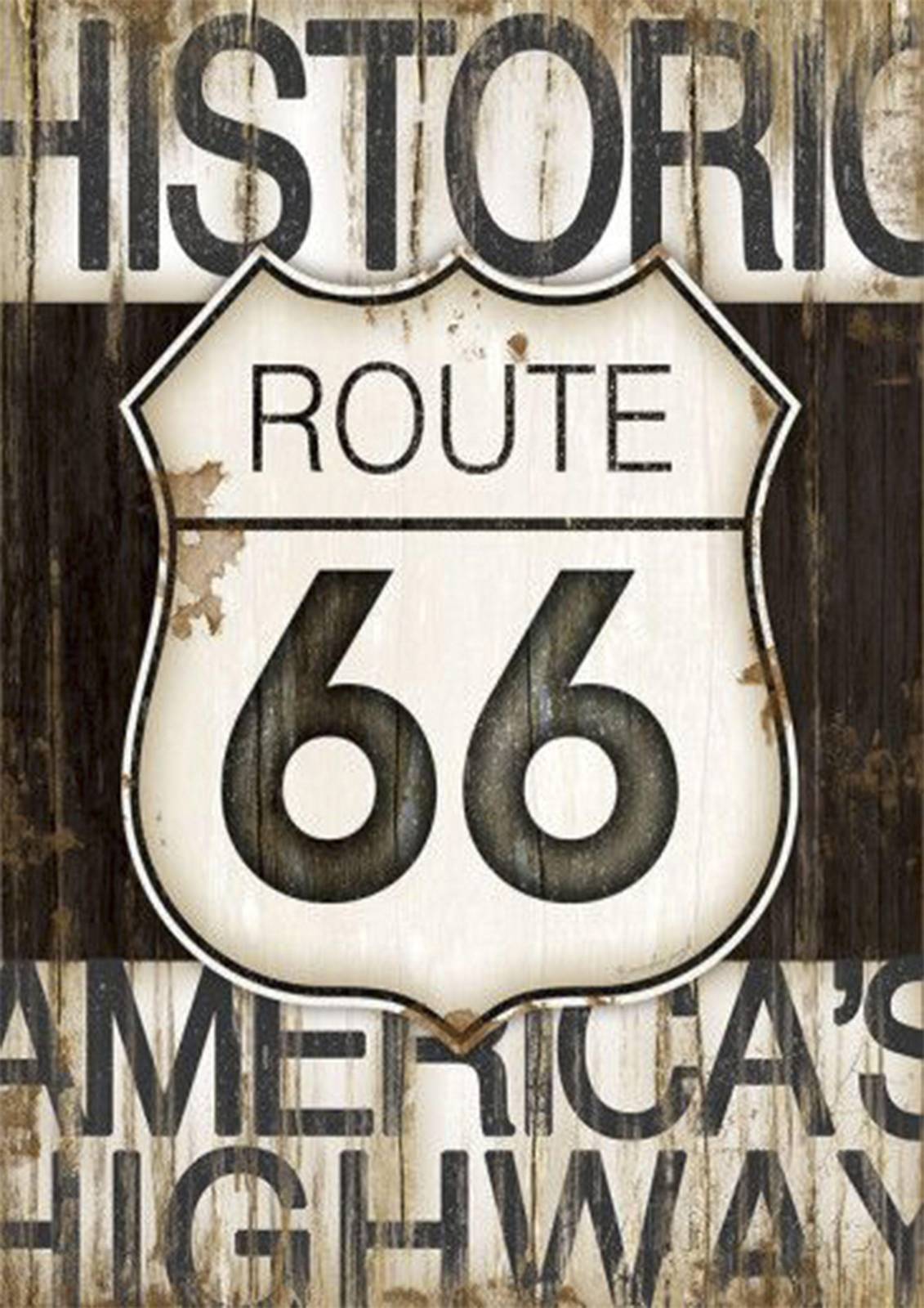 Vintage Route 66 America's Highway Wall Art