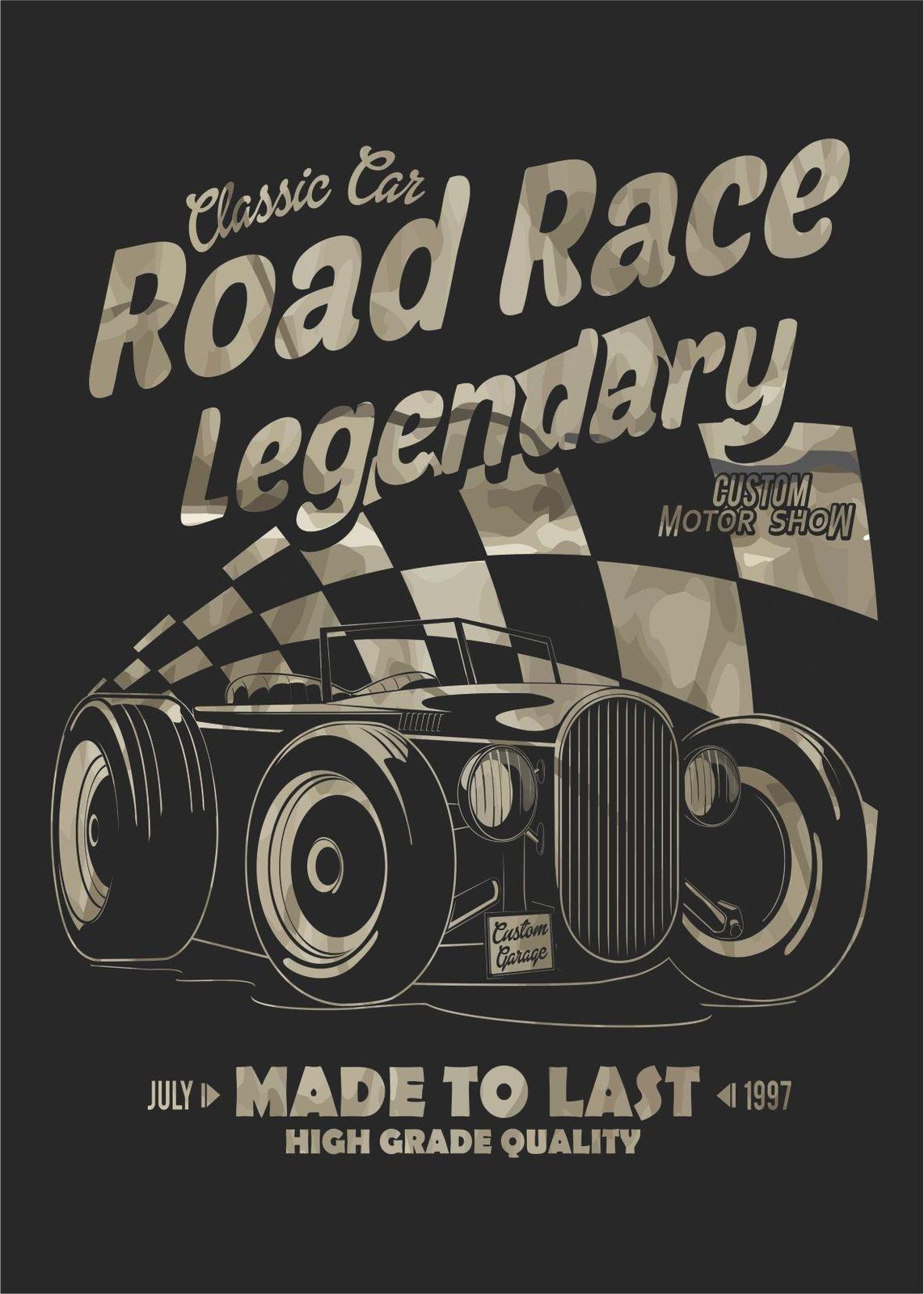 Legendary Road Race Classic Car Wall Art