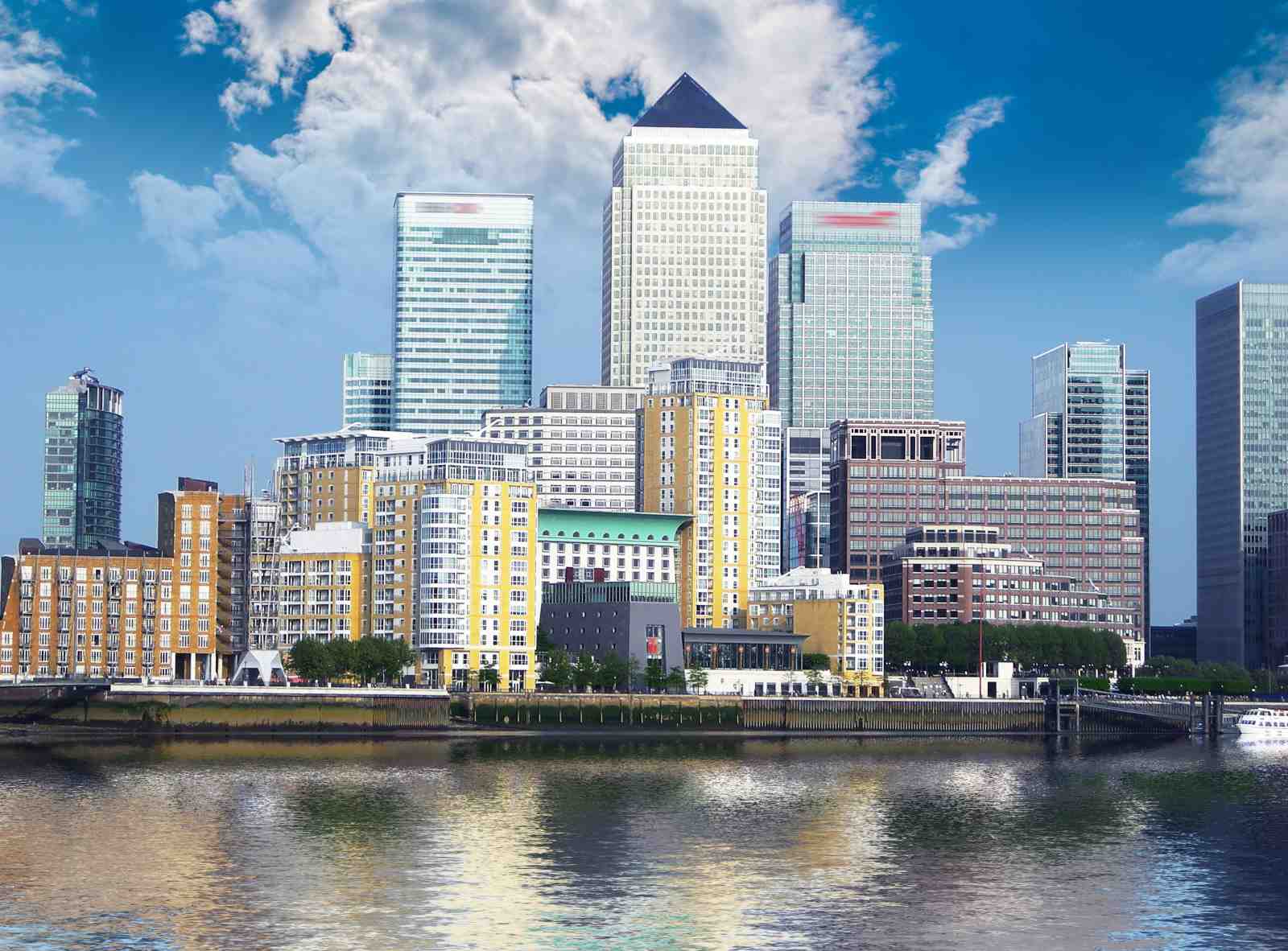 Modern Cityscape River View Wall Art