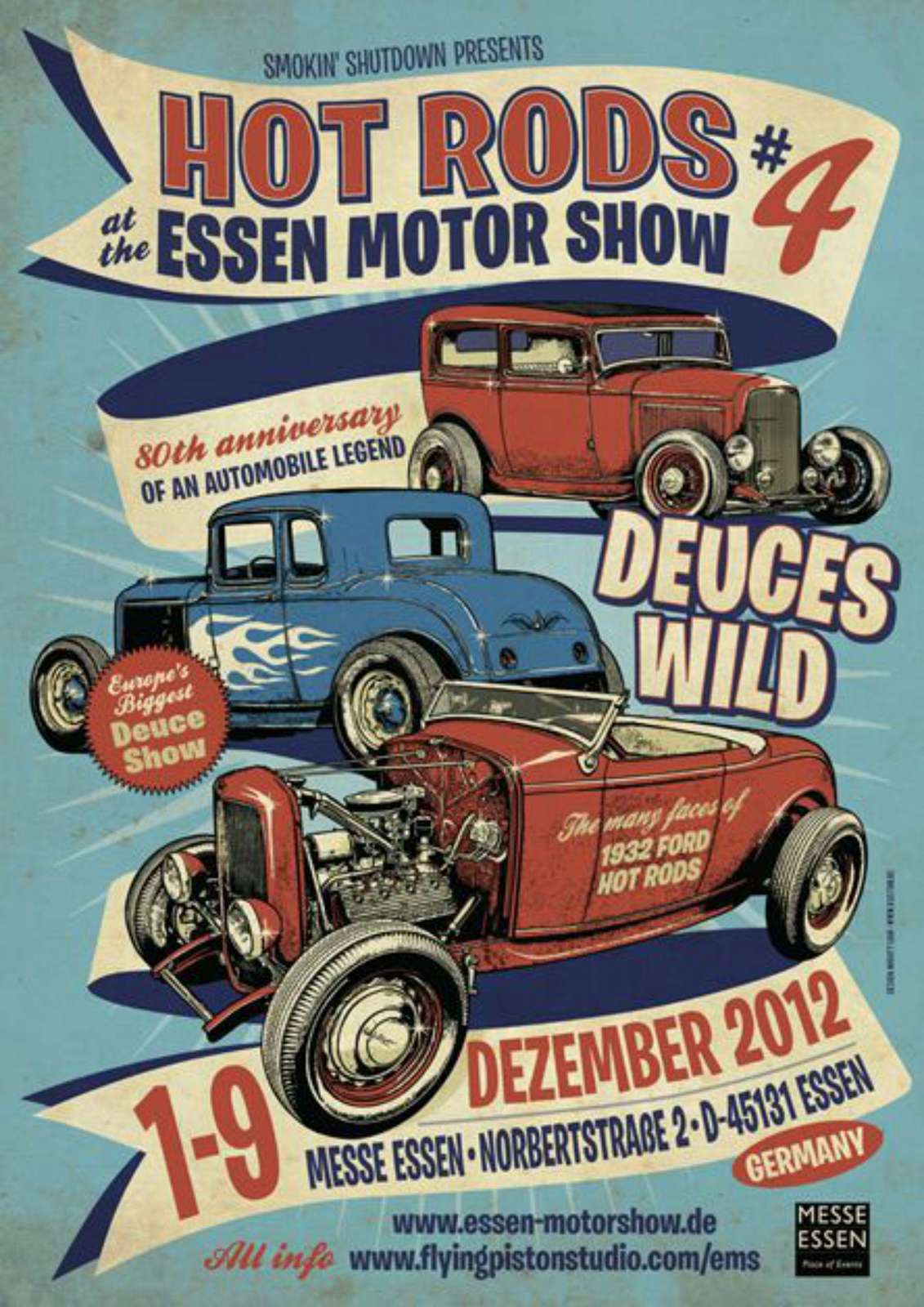 Retro Hot Rods Essen Motor Show Wall Art