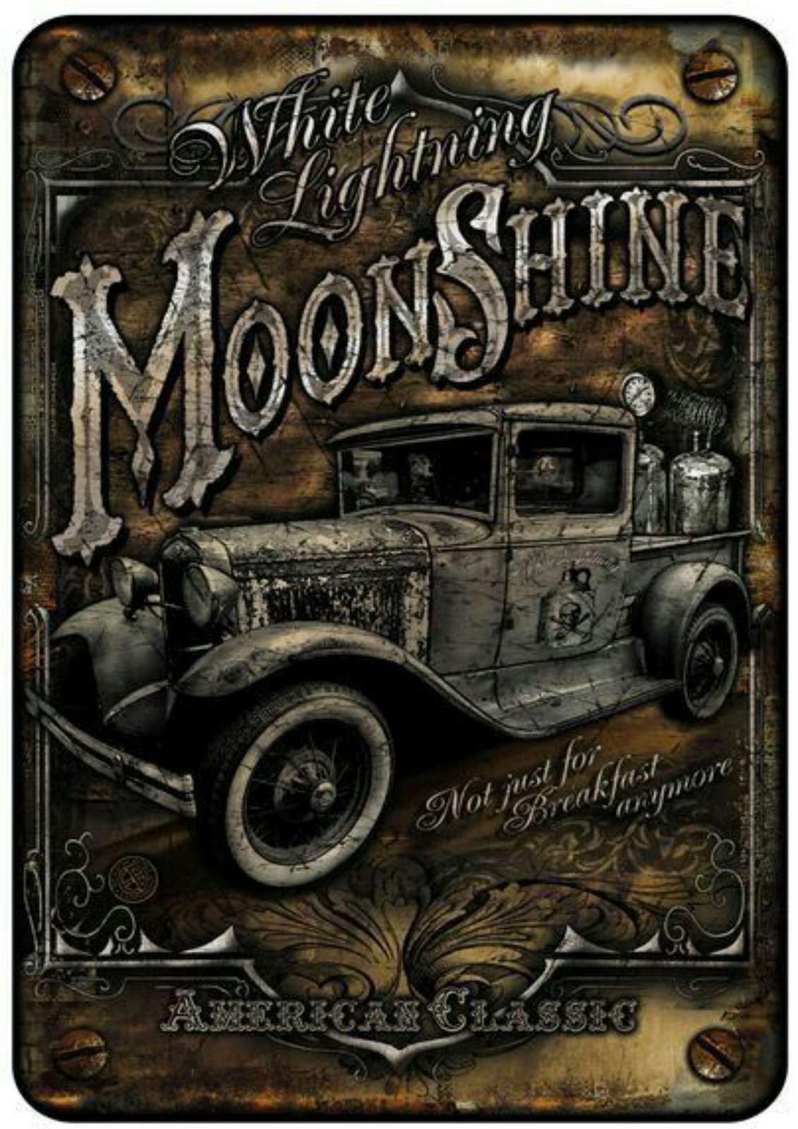 Vintage Moonshine Truck Metal Wall Art Wall Art