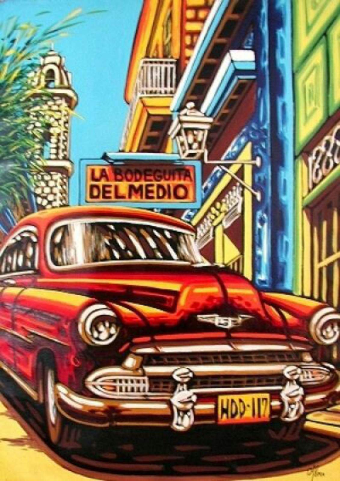 Vibrant Havana Classic Car Wall Art