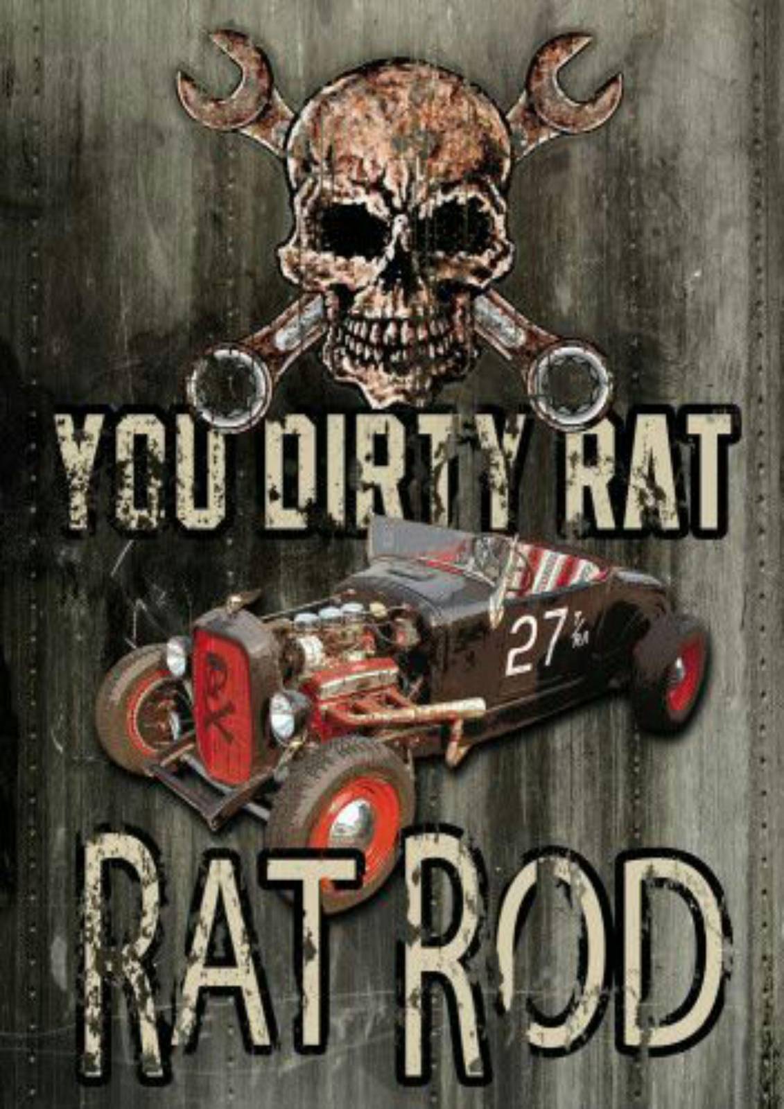 Rat Rod Skull & Wrench Wall Art