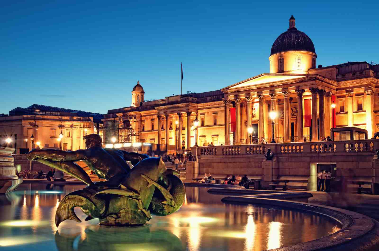 London Trafalgar Square Evening Wall Art