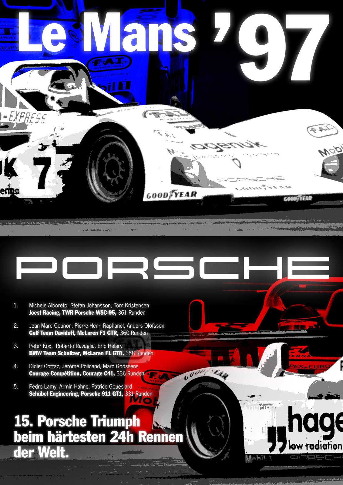 Le Mans '97 Porsche Racing Wall Art Wall Art