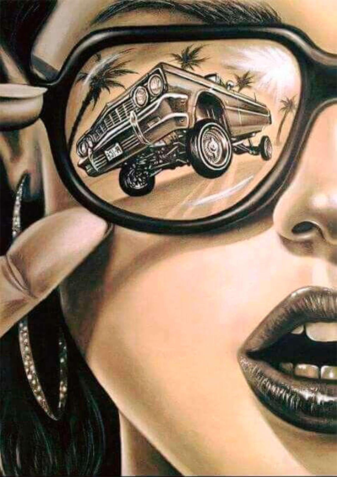 Lowrider Dreams Sunglasses Portrait Wall Art