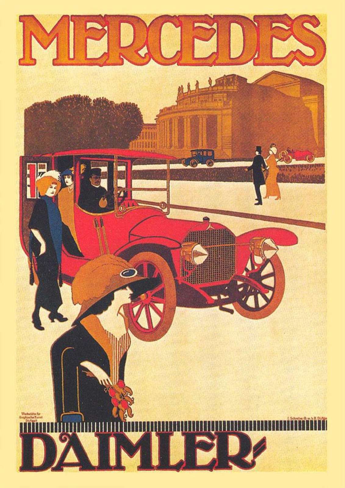 Vintage Mercedes & Daimler Art Wall Art