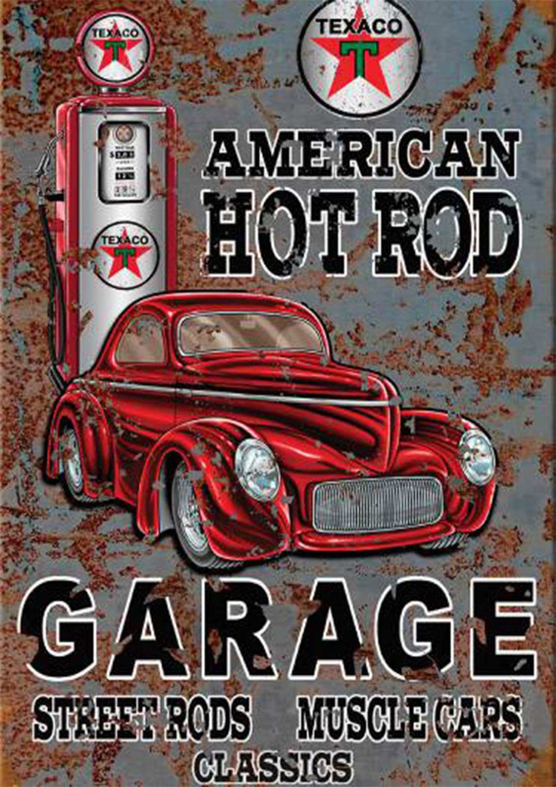 American Hot Rod Garage Wall Art