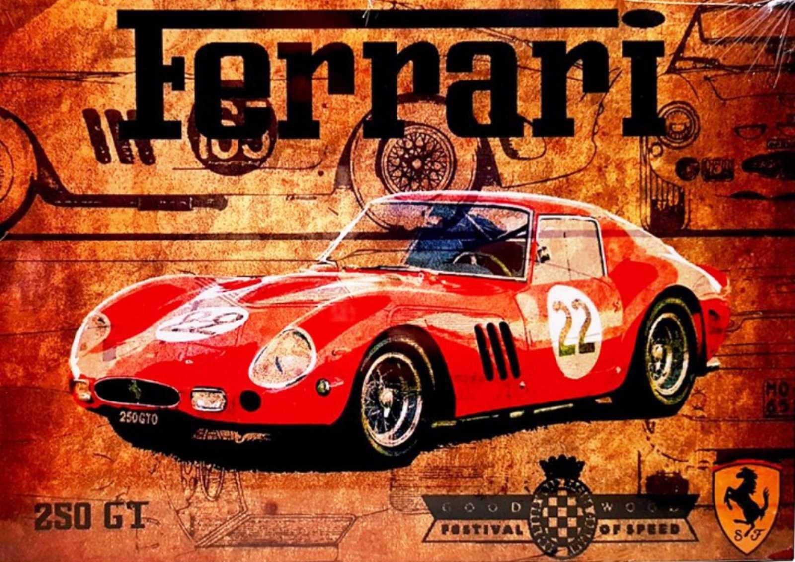 Vintage Red Ferrari 250 GTO Wall Art