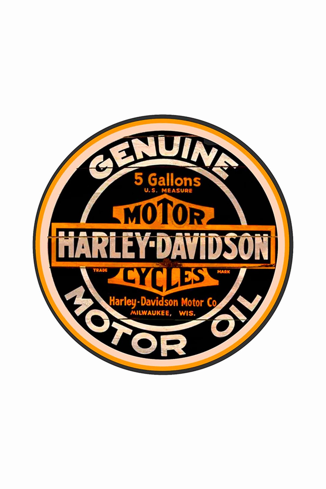 Vintage Harley-Davidson Motor Oil Wall Art