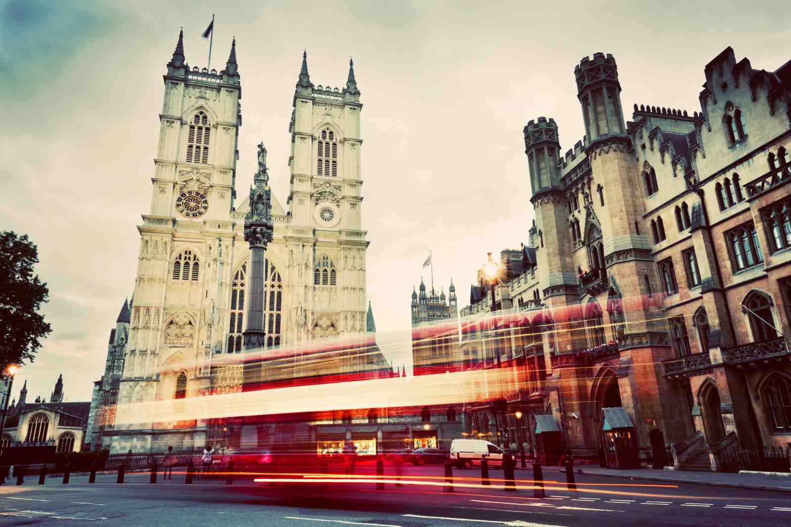 Iconic London Abbey & Bus Wall Art