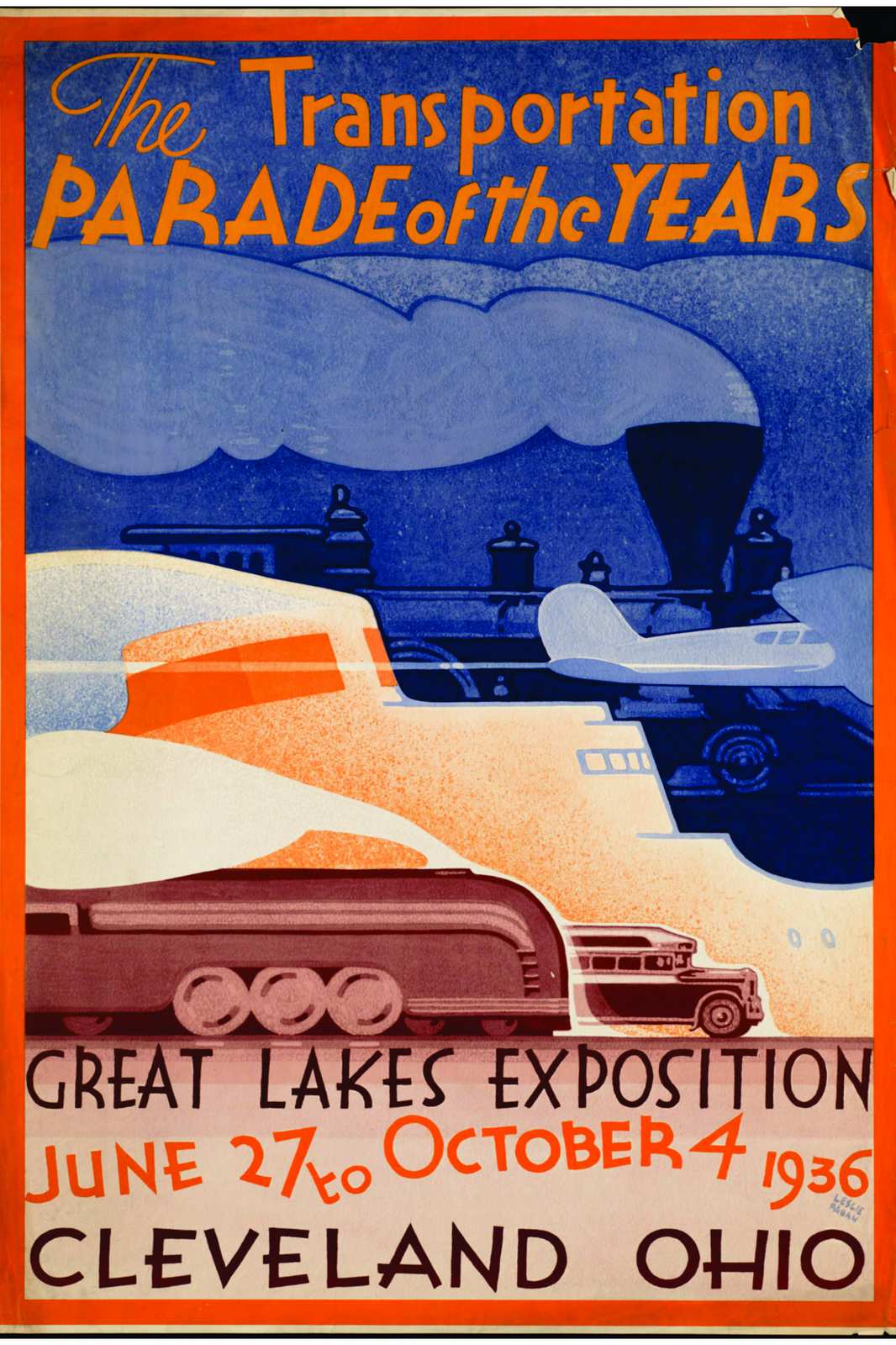 Vintage Transportation Parade Art Wall Art